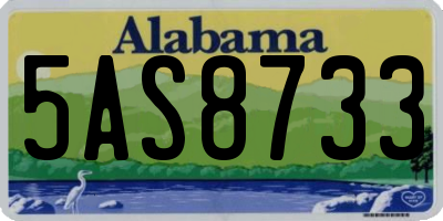 AL license plate 5AS8733