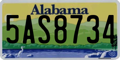 AL license plate 5AS8734
