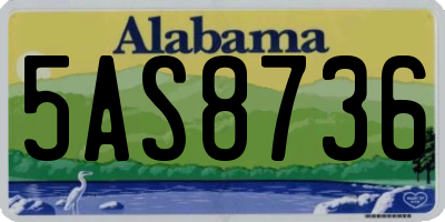 AL license plate 5AS8736
