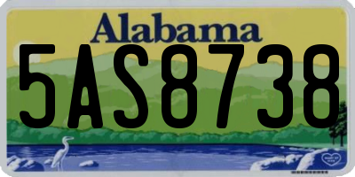 AL license plate 5AS8738