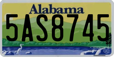 AL license plate 5AS8745