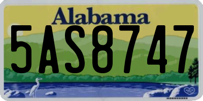 AL license plate 5AS8747