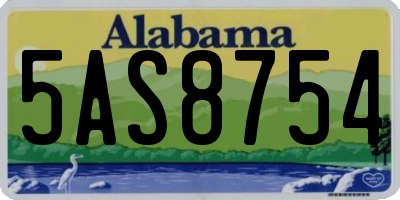 AL license plate 5AS8754