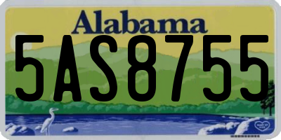 AL license plate 5AS8755