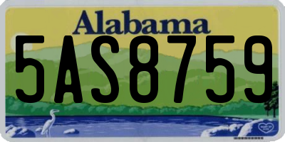 AL license plate 5AS8759