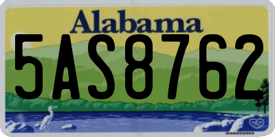 AL license plate 5AS8762