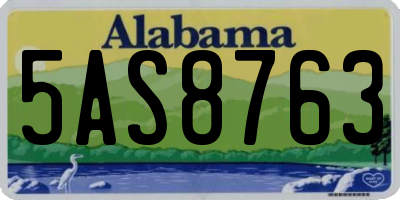 AL license plate 5AS8763