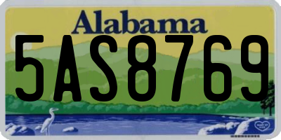 AL license plate 5AS8769