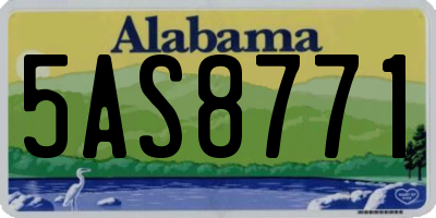 AL license plate 5AS8771