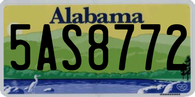 AL license plate 5AS8772