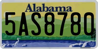 AL license plate 5AS8780