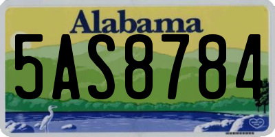 AL license plate 5AS8784
