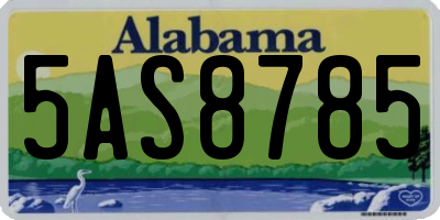 AL license plate 5AS8785