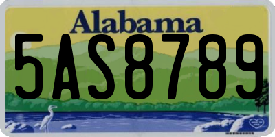 AL license plate 5AS8789