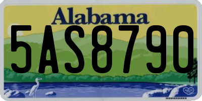 AL license plate 5AS8790