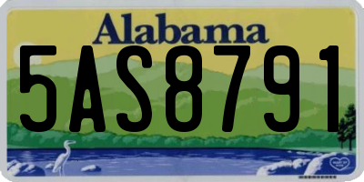 AL license plate 5AS8791