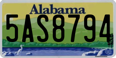 AL license plate 5AS8794
