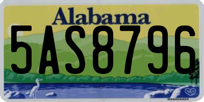 AL license plate 5AS8796