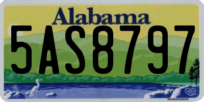AL license plate 5AS8797