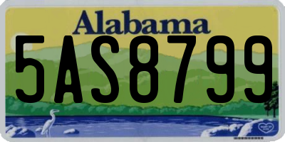 AL license plate 5AS8799