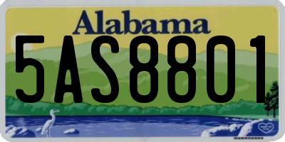 AL license plate 5AS8801