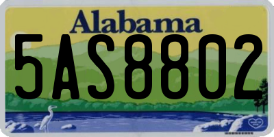AL license plate 5AS8802