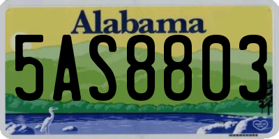 AL license plate 5AS8803