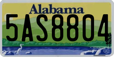 AL license plate 5AS8804