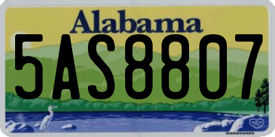 AL license plate 5AS8807