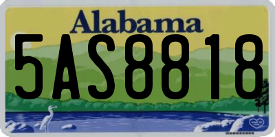 AL license plate 5AS8818