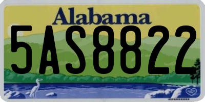 AL license plate 5AS8822