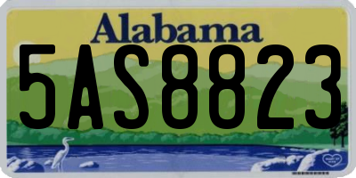 AL license plate 5AS8823