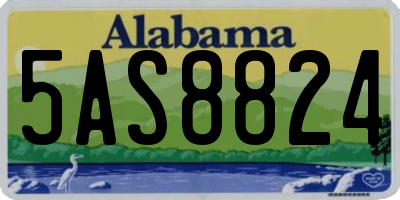 AL license plate 5AS8824