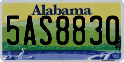 AL license plate 5AS8830