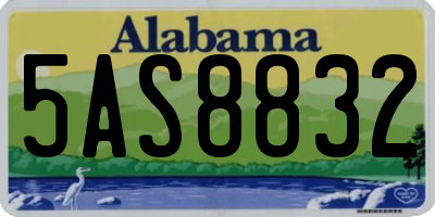 AL license plate 5AS8832