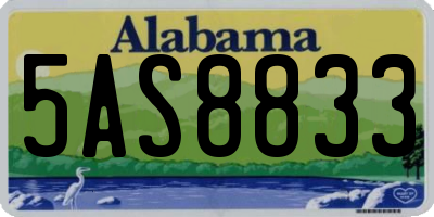 AL license plate 5AS8833