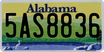 AL license plate 5AS8836