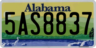AL license plate 5AS8837