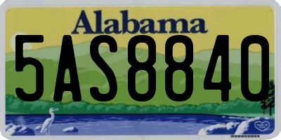 AL license plate 5AS8840