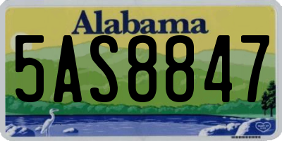 AL license plate 5AS8847