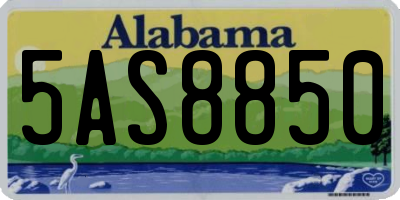 AL license plate 5AS8850