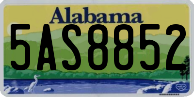 AL license plate 5AS8852