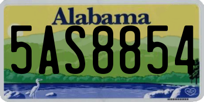 AL license plate 5AS8854