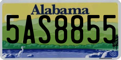 AL license plate 5AS8855