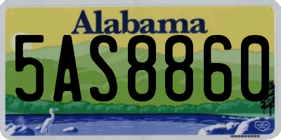 AL license plate 5AS8860