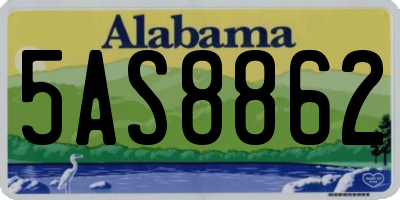 AL license plate 5AS8862