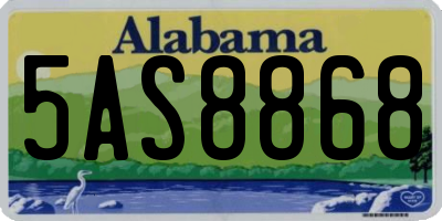 AL license plate 5AS8868