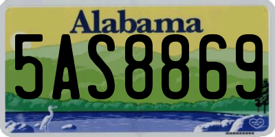 AL license plate 5AS8869