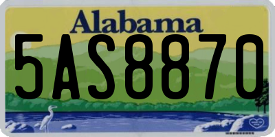 AL license plate 5AS8870