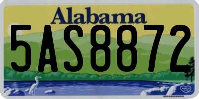 AL license plate 5AS8872